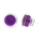 Boucles d'oreilles clou en verre soufflées - Cachou Billes