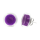 Boucles d'oreilles clou en verre soufflées - Cachou Billes