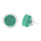 Boucles d'oreilles clou en verre soufflées - Cachou Billes