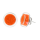 Boucles d'oreilles clou en verre soufflées - Cachou Billes