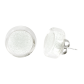 Boucles d'oreilles clou en verre soufflées - Cachou Billes