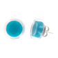 Boucles d'oreilles clou en verre soufflées - Cachou Billes