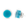Boucles d'oreilles clou en verre soufflées - Cachou Billes