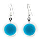 Boucles d'oreilles crochet en verre soufflées - Cachou Billes
