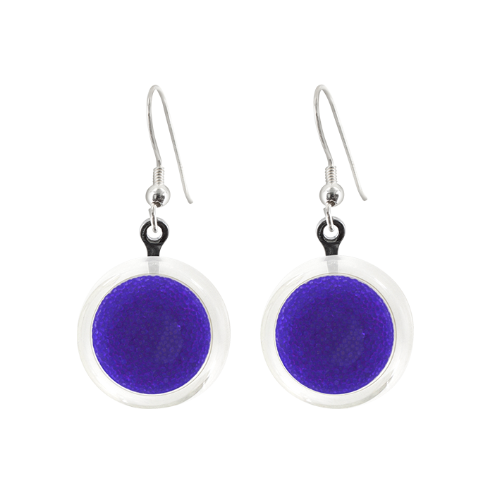 Hook earrings - Cachou Billes Dark Blue
