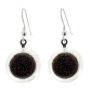 Boucles d'oreilles crochet en verre soufflées - Cachou Billes Vert