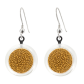 Boucles d'oreilles crochet en verre soufflées - Cachou Billes