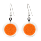 Boucles d'oreilles crochet en verre soufflées - Cachou Billes
