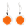 Boucles d'oreilles crochet en verre soufflées - Cachou Billes