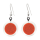 Boucles d'oreilles crochet en verre soufflées - Cachou Billes