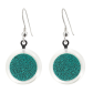 Boucles d'oreilles crochet en verre soufflées - Cachou Billes