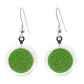 Boucles d'oreilles crochet en verre soufflées - Cachou Billes