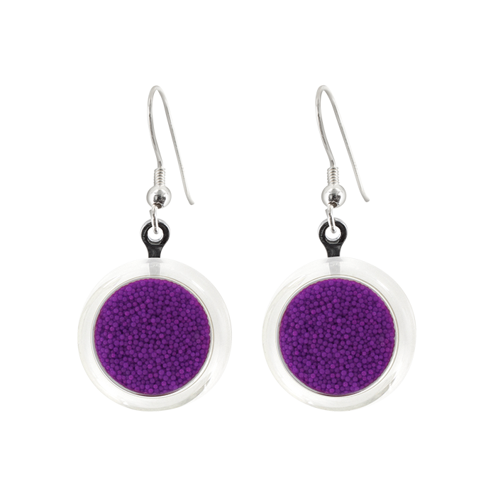 Hook earrings - Cachou Billes Purple