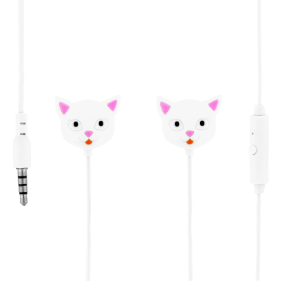 Ecouteurs avec micro intégré - Swing - Chat blanc