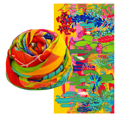 Foulard / paréo - Balade - Cactus