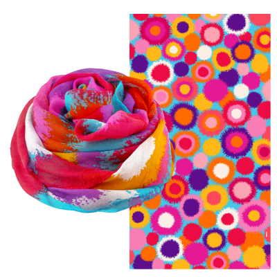 Foulard / paréo - Balade - Pompon
