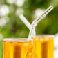 Blown glass straw - Papaye