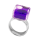Anello in vetro - Carré Nano Transparent