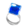 Anello in vetro - Carré Nano Transparent