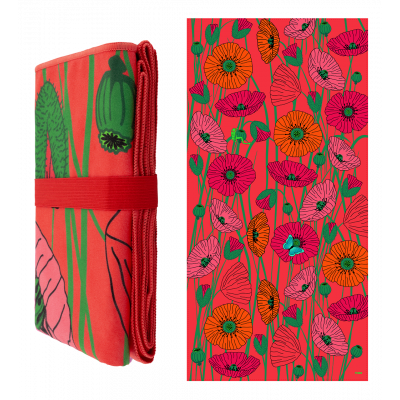 Serviette microfibre - Body DS - Coquelicots