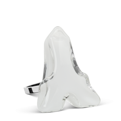Bague en verre soufflée - Tour Eiffel Milk