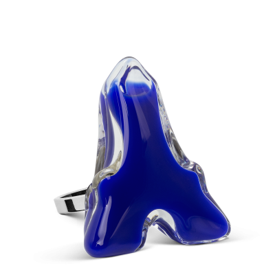 Bague en verre soufflée - Tour Eiffel Milk