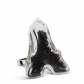 Bague en verre soufflée - Tour Eiffel Billes Argent