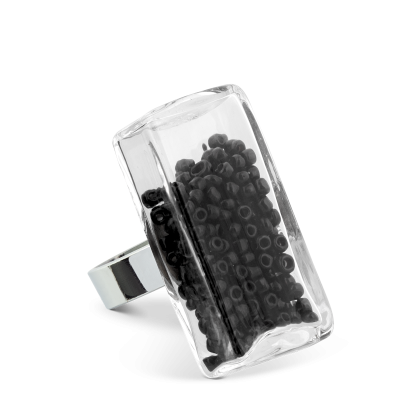 Glasring - Rectangle Medium Perles