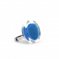 Glasring - Cachou Nano Billes Silber