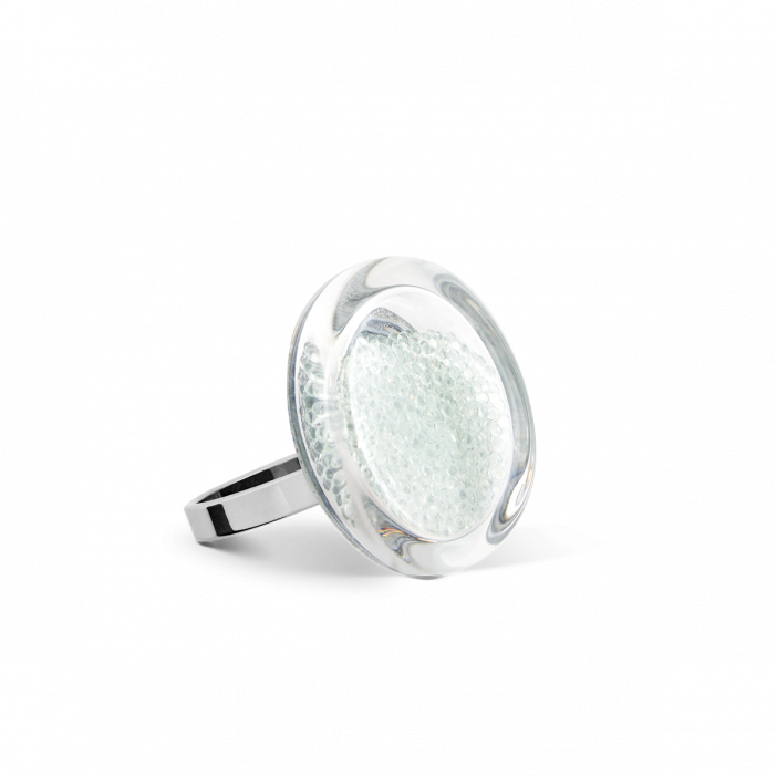 Glass ring - Cachou Nano Billes Crystal