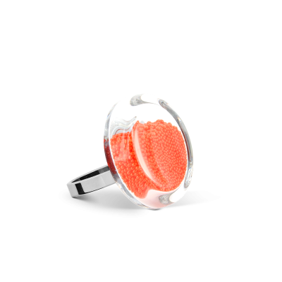 Anello in vetro - Cachou Nano Billes