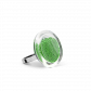 Glasring - Cachou Nano Billes Silber