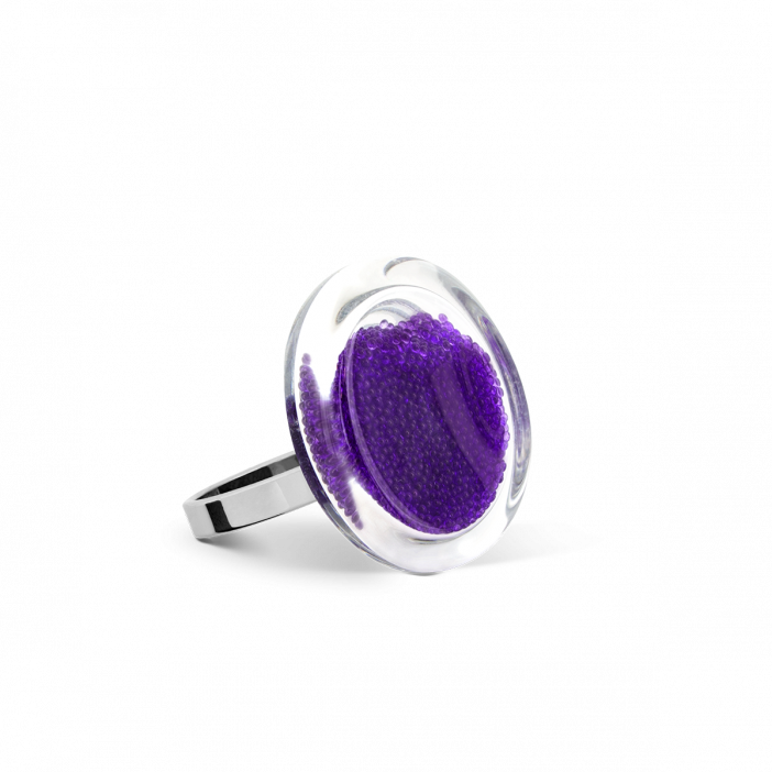 Glasring - Cachou Nano Billes Violett