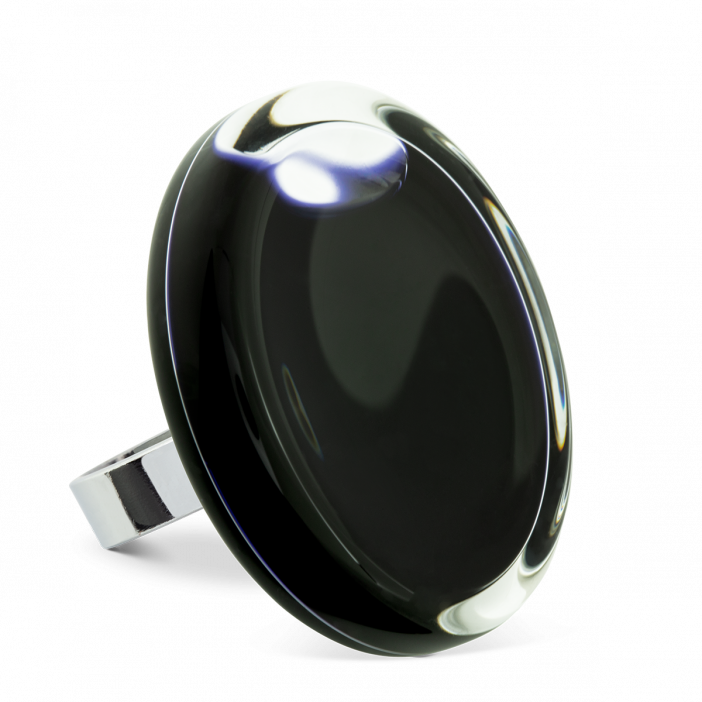 Glass ring - Cachou Giga Milk Black