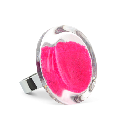 Anello in vetro - Cachou Medium Billes