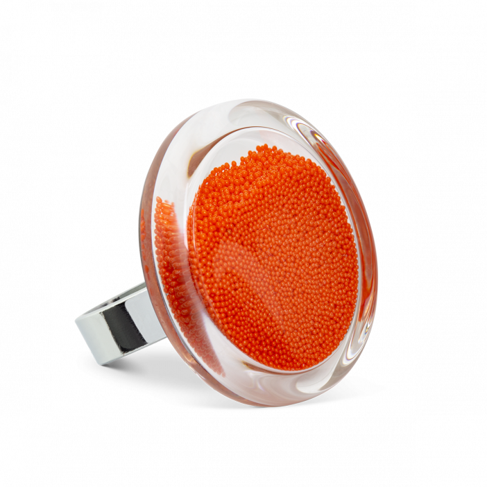 Glasring - Cachou Medium Billes Orange