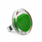Glasring - Cachou Medium Billes Fuchsie