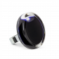 Bague en verre soufflée - Cachou Medium Milk Jaune