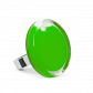 Bague en verre soufflée - Cachou Medium Milk Jaune