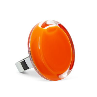 Glass ring - Cachou Medium Milk