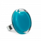 Bague en verre soufflée - Cachou Medium Milk Jaune