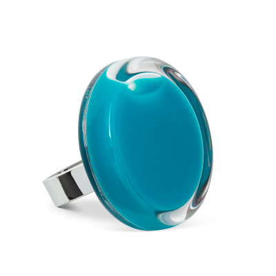 Anello in vetro - Cachou Medium Milk