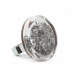 Anello in vetro - Cachou Medium Paillettes