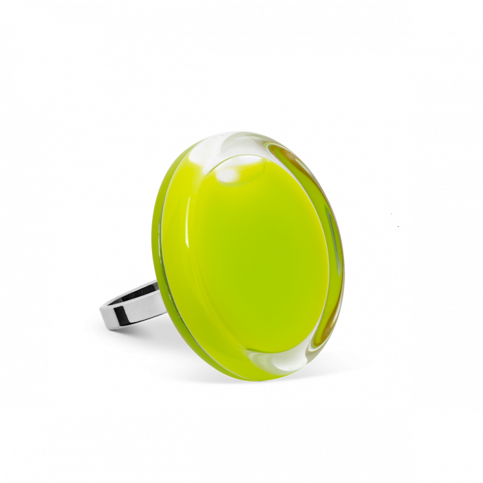 Glass ring - Cachou Mini Milk Light Green