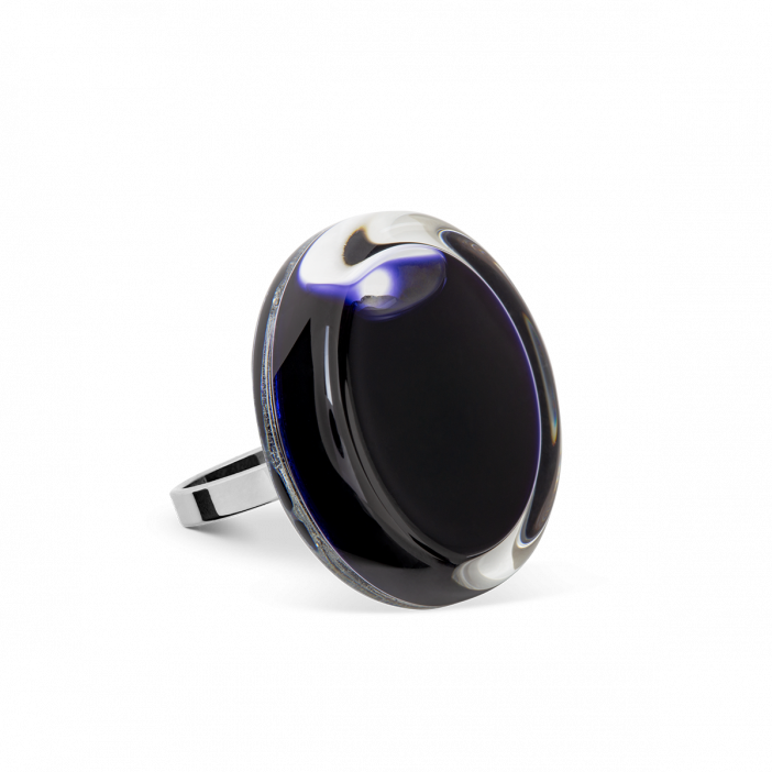Glass ring - Cachou Mini Milk Black