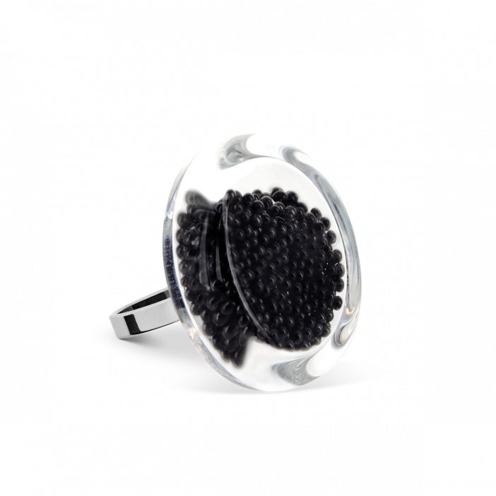 Glasring - Cachou Mini Billes Schwarz