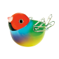 Oiseau aimant pour trombones - Piu Piu Noir