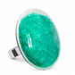 Anello in vetro - Galet Giga Paillettes Colors Arancione