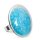 Bague en verre soufflée - Galet Giga Paillettes Colors