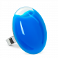 Bague en verre soufflée - Galet Giga Milk Rouille